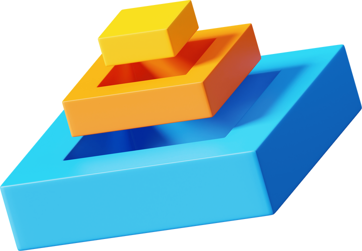 3d abstract shape diagram